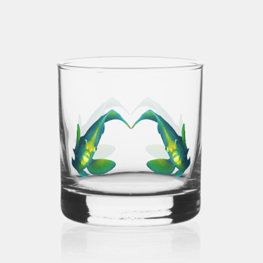 Verre À Whisky Poisson-ange - Conception abstraite - Découpe d'un (Recto)