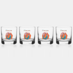 Verre À Whisky Poissons Zodiaque Horoscope Signe d'Eau Astrologie