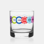 Verre À Whisky Poker Player Chips Personalised (Verso)