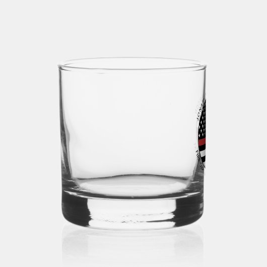 Verre À Whisky Pompier personnalisé Mince Red Line USA Drapeau (Droite)