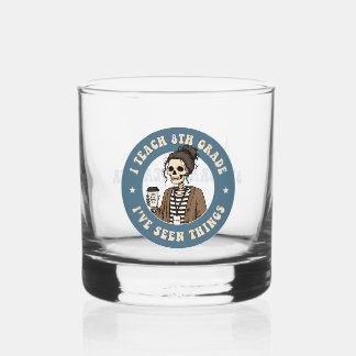 Verre À Whisky Professeur de 8e année personnalisé Squelette drôl