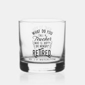 Verre À Whisky Professeurs sur mesure de retraite modernes (Verso)