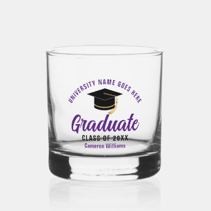 Verre À Whisky Purple College Graduation Custom 2025 Graduate