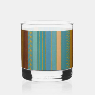 Verre À Whisky Rayures atomiques Futuristes du milieu du siècle I
