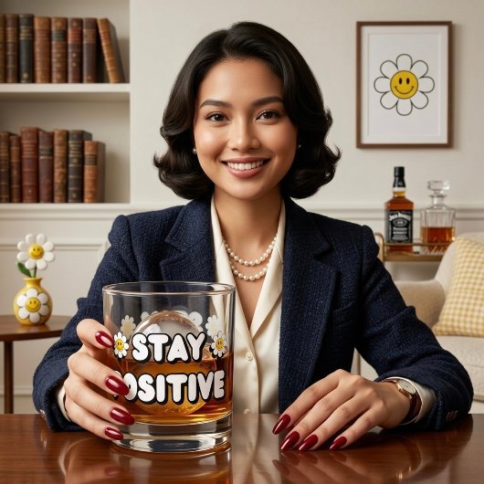 Verre À Whisky Restez Positif