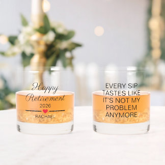 Verre À Whisky Retraite Personnalisée Drôle