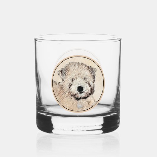 Verre À Whisky Revêtu doux Roue Peinture Terrier Art original (Recto)