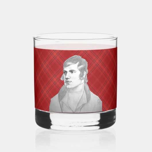 Verre À Whisky Robert Burns Red Tartan (Recto)