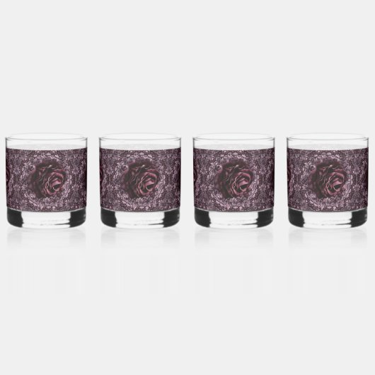 Verre À Whisky Rose Mandala (Recto)