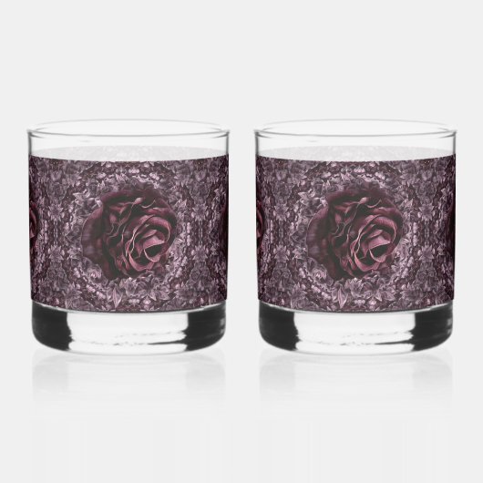 Verre À Whisky Rose Mandala (Recto)