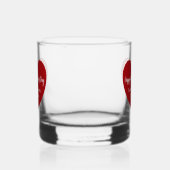 Verre À Whisky Saint Valentin au coeur blanc rouge (Gauche)