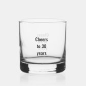 Verre À Whisky Salutations à 30 ans Anniversaire (Verso)