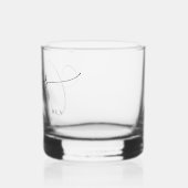 Verre À Whisky Salutations minimum noir blanc Script personnalisé (Gauche)
