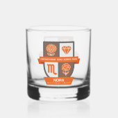 Verre À Whisky Scorpio Birthday Crest™ for November 1-21 (Verso)