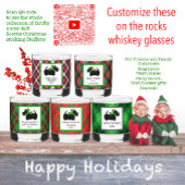 Verre À Whisky Scotty Chien et Tartan Joyeux Noël