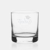 Verre À Whisky Script de graduation Marine Bleu Garde personnalis (Verso)