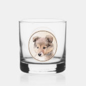 Verre À Whisky Shetland Sheepdog Puppy Peinture Chien original ar (Verso)