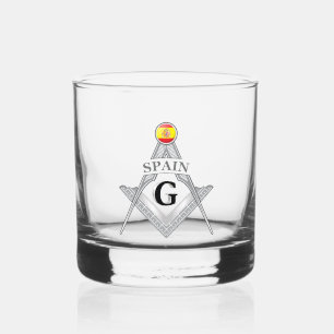 Verre À Whisky Signe de franc-maçonnerie d'Espagne