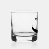 Verre À Whisky Silhouette de la gondole de Venise en noir (Droite)