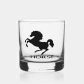 Verre À Whisky Silhouette du cheval d'élevage (Recto)