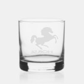 Verre À Whisky Silhouette du cheval d'élevage (Verso)