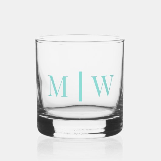 Verre À Whisky Simple Couple Mariage 2 Initiales Mon VS DIY Coule (Recto)