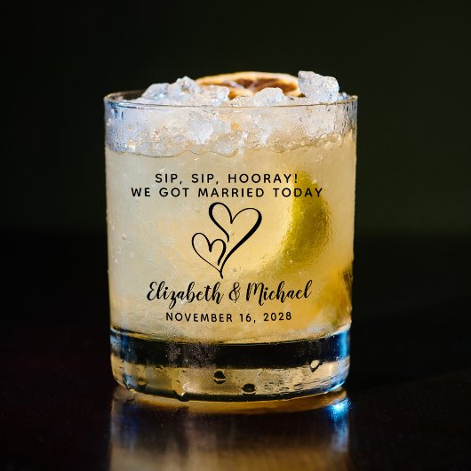 Verre À Whisky Sip Sip Hooray Wedding Favoriser