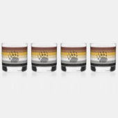 Verre À Whisky SlipperyJoe's Bear Pride drapeau de la texture du  (Dos)