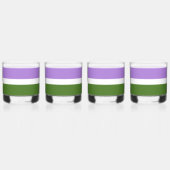 Verre À Whisky SlipperyJoe's genderqueer orteils drapeau couleurs (Gauche)