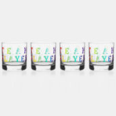 Verre À Whisky SlipperyJoe's Team Player mots gradient rainbow c (Dos)