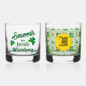 Verre À Whisky Smooth as Irish Whiskey Shamrocks Gold Personalize (Recto)