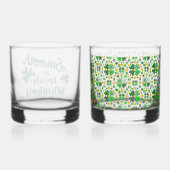 Verre À Whisky Smooth as Irish Whiskey Shamrocks Gold Personalize (Verso)