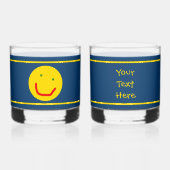 Verre À Whisky Soleil souriant, visage joyeux (Recto)