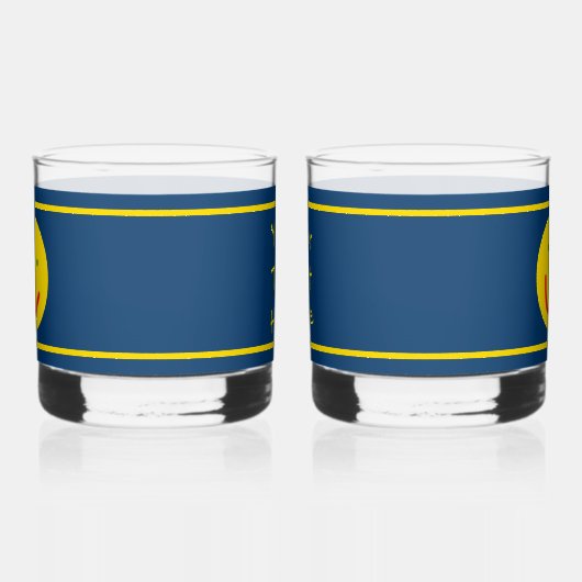 Verre À Whisky Soleil souriant, visage joyeux (Gauche)