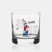 Statue de la Liberté avec feux d'artifice 250e ann