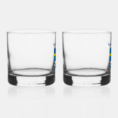 Verre À Whisky Suède et Suède Drapeau bleu Personnalisation (Droite)