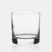 Verre À Whisky Symbole logo rouge du pompier personnalisé (Gauche)
