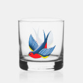 Verre À Whisky Tatouage bleu rouge avale (Verso)