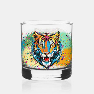 Verre À Whisky Tiger Tiger Tête arc-en-ciel teintures