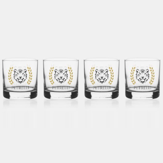 Verre À Whisky tigre et lauriers (Recto)