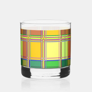 Verre À Whisky Tissu coloré des Caraïbes Madras Tartan