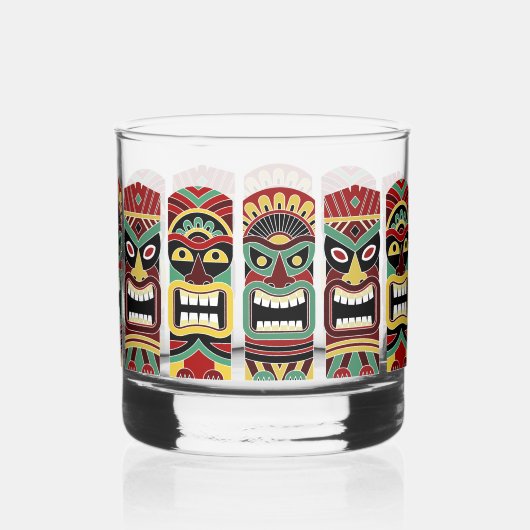 Verre À Whisky Totaux Tiki Texte Personnalisés (Verso)