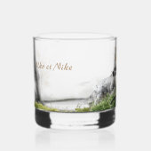 Verre À Whisky Tri Couleur Anglais Setters Art, chasse en bois (Droite)