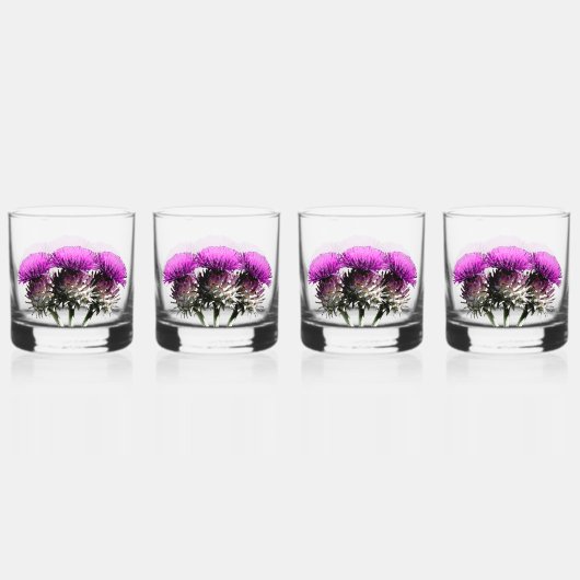 Verre À Whisky Trois chardons écossais (Recto)