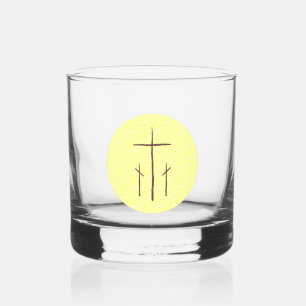 Verre À Whisky Trois croix sur le Calvaire jaune