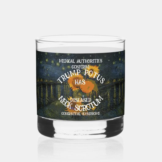 VERRE À WHISKY TRUMP CONFIRMÉ A UN SYNDROME DE SCROTUME DE COUCHE (Recto)