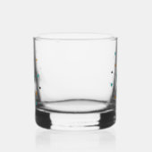 Verre À Whisky Turquoise Orange L'Âge Atomique Commencé Mi-Siècle (Droite)
