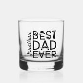 Verre À Whisky Typographie du meilleur papa (Recto)