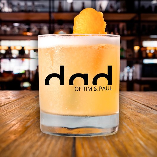 Verre À Whisky Typographie moderne simple papa