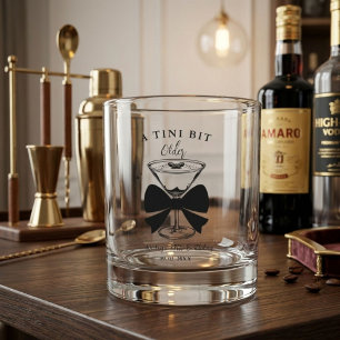 Verre À Whisky Une Martini Un Peu Plus Âgée Pour Fêter Un Anniver